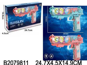 Пистолет звуковой на бат. со светом в ассорт. HJ608 в кор. в кор.2*48шт