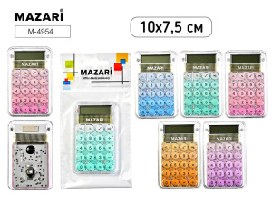 Калькулятор карманный, 8 разрядов, батарейка AG10 в комплекте, пластиковый корпус, 100х75 мм, 5 цвет