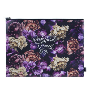 Папка 1 отд. А4 FLORISTIC COLLECTION. DEEP SHADE 330х260 мм молния ПВХ