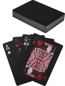 Карты игральные пластиковые /Фолд/, (54 шт), серебристые, 63*88мм ИН-8094