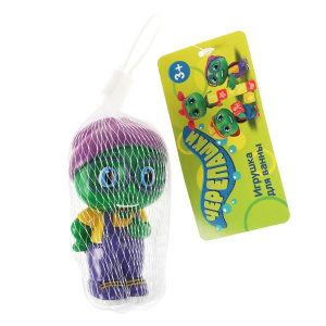 Игрушка для ванны ЧЕРЕПАШКИ Мик, 1 шт, сетка КАПИТОШКА 