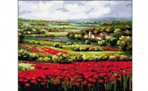 УЦЕНКА Холст с красками 40х50 см. МАКОВЫЕ ПОЛЯ (Арт. F200)