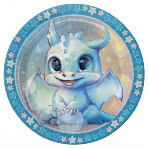 Набор бумажных тарелок Дракоша, в т/у пленке, 6 шт d=180 мм