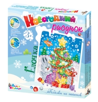 Набор для творчества. Аппликация из пайеток /Новогодний рисунок. Елочка/