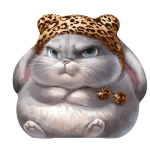 Блокнот 32л арт. 72650/ 10 СЕРДИТЫЙ КРОЛИК /130х120 мм, фигурная вырубка, мягкий переплёт (2 скобы).