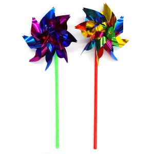 Вертушка Цветок диам. 15см, объем., цвет в ассорт. в пак. в кор.400шт
