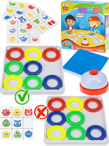 Игра наст./Цвето-табло/(21х20,5х4,6 см)(2 игр.диска,1 колокол,30 карт.,16 кружков)(Арт. Y25458026)