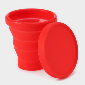 Стакан складной /Алан/ 190 мл 8,5х9 см, цвет красный 10332093 (10702070/201123/3468854, Китайская На