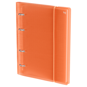 Тетрадь на кольцах А5, 120л., BG /Neon/, пластиковая обложка, оранжевый, с резинкой ТТ5к120_пл 63248