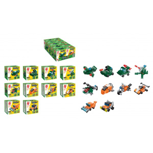 Конструктор пласт. машинки, в ассорт. в кор. в дисплее уп-10шт в кор.60уп