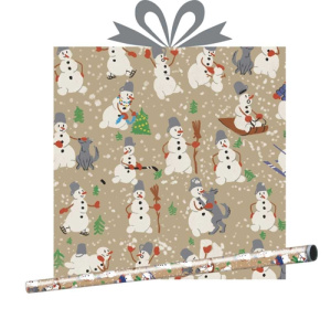 Крафт-бумага Снежные будни 0,7*1 м 1/ 50 КБ-4806