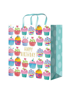 Optima Пакет подарочный с глянцевой ламинацией 18x23x8см (М) Кексики, 128 г ППК-4367