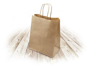 Пакет крафт ориджинал с крученной ручкой (L) 35*15*45 39133-113