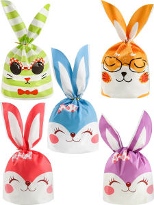 Подарочные пакеты, набор, /Добрые мордашки/, 13,5*22см, 35 шт., завязки в комп-те ППК-7660