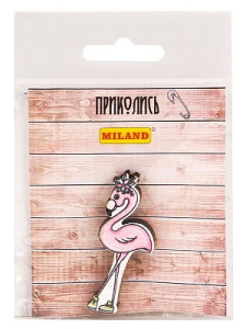 Деревянная брошь /Фламинго/ (2,5*4 см) БД-0290