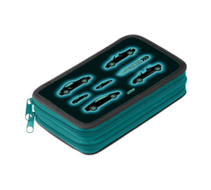 Пенал Hatber 190х110мм 2 отделения на молнии-Sport Cars-