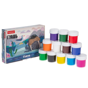 Краски Гуашь 20мл 12 цв. Hatber -COLORA-  в картонной коробке