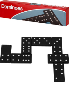 Домино пластиковое в картонной коробке 21,5х5х2,3 см, кость: 4,2х2,1см  (арт.ИН-0398)