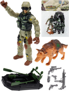 Игровой набор /Армия и флот/ с лодкой (4 предмета) ( Арт. M1561-3)