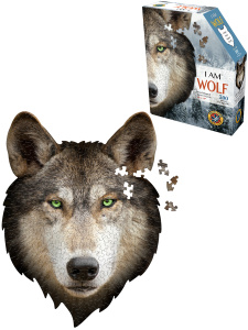 Контурный пазл  /Волк, 300 детал., 10+ Размер собранного пазла 35,6 x 48,3см (арт.6001)