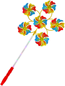 Серия Весёлые забавы: Ветерок (50см)(6 цветков,свет,в пакете) ( Арт. QH19)