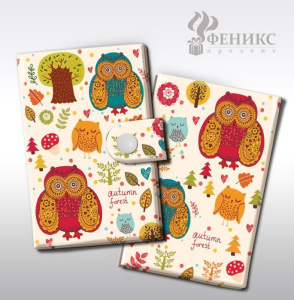 Визитница /Совы/ арт.39568/50 (14*10,2см, из ПВХ (10 карманов) / 14*10.2см арт.39568