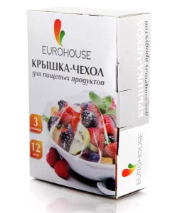 9334 Крышка-чехол для пищевых продуктов 12 штук в картонной коробке  4 шт -14см;4 шт -20см;4 шт -26 
