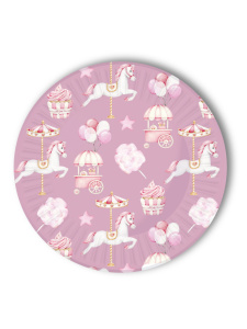 Бумажные тарелки Карусель (18 см,6 шт),флоупак ТМ-2126