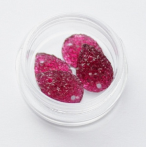 Стразы Капля Розовый 10х14 мм (4шт)