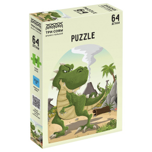 Пазл  64 эл. ТРИ СОВЫ /Первобытный мир/ ПК64_54548