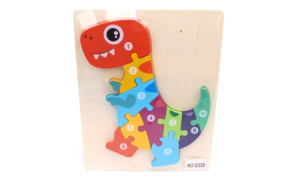 Деревянные пазлы на подложке /Малыш Тиранозавр/ арт. 1001143