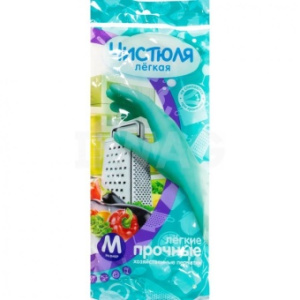 ЧИСТЮЛЯ ЛЕГКАЯ перчатки хоз. легкие прочные (M)