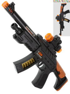 Автомат /Бой/ (свет, звук, 3*AА  не в к-те,в пакете) (41x3,5x18,5cм) ( Арт. 1876756)