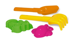 Песочный набор №117 (совок, грабли, 2 формочки)