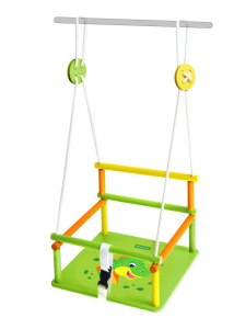 Качели детские деревянные с рисунком Moby Kids Комета /Дино/