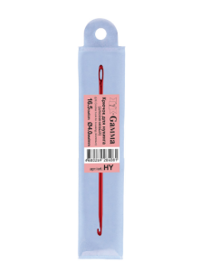 Для вязания   /Gamma/   HY   крючок для нукинга   алюминий  d 4.0 мм  16.5 см  в чехле  красный (107