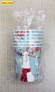 Стаканы бумажные Лама (250 мл. 6 шт.) флоупак, ПФ 4  ФЛ-8260