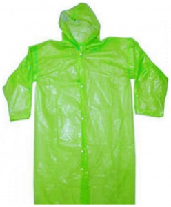 13213 Дождевик-плащ Детский  PE, цвета в ассорт. (13213 из короба 1/200) (10216170/050320/0059590, К