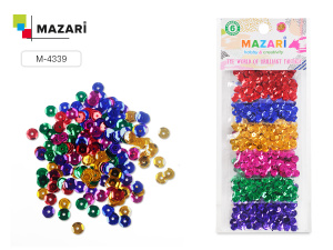 Набор пайеток декоративных №1, 6 цветов х 3 г, европодвес