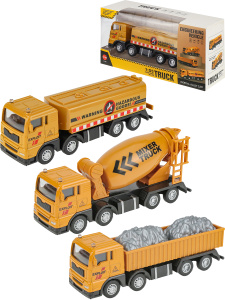 Машинка инерционная /Спецтехника/ 21x7x10,5 cм, (металл, 3 вида микс, в кор.)(Арт. 2108904)