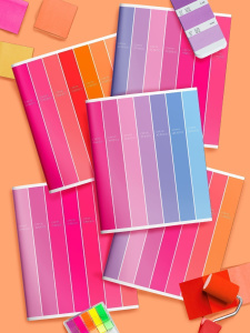 Тетрадь 48 л. А5 кл. скреп. офс. LOREX BE EMOTIONAL мел. карт. двойная обложка запечатка форзаца, so