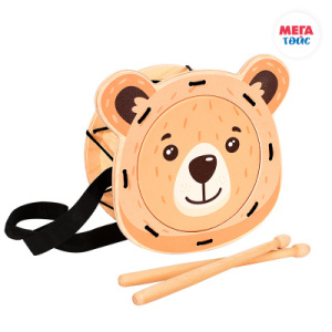 Игрушка детская барабан МИШКА