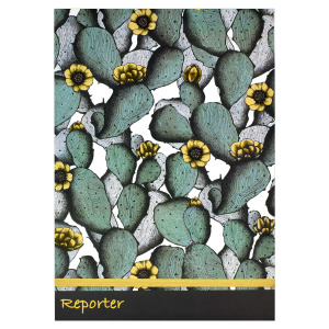 Записная книжка А5+, 100л арт. 50682/ КАКТУСЫ /застёжка-резинка, Обложка - мелованный картон 190 г/м