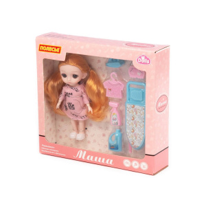 Кукла /Маша/ (16 см) дома + аксессуары (6 элементов) (в коробке №2)