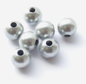 2497 Бусины под жемчуг серебро 8мм(2гр)