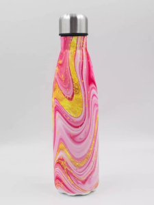 Вакуумная бутылка из нержавеющей стали. Красно-желтый 0,5