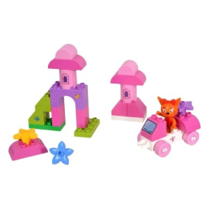 Конструктор /Макси/ - /Три кота. Карамелька на машинке/ (28 элементов) (в коробке)