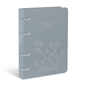 Тетрадь со см.блоком 120 л. А4+ кл. на кольцах Schoolformat ВЕТКА СЧАСТЬЯ.МИНИМАЛИЗМ тв.обл., гл.лам