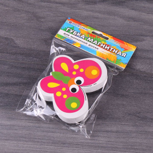 Губка стирательная для доски магнитная /Бабочка/