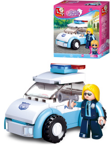 Конструктор пластиковый.SLUBAN. Полиция (68 дет.,1 фигура, в кор.).Арт. M38-B0600B